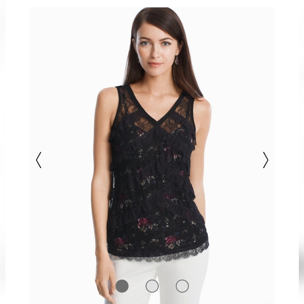 WHBM Lace Shell Top